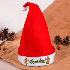 Weihnachtsmütze bedruckt mit Ihrem Wunschnamen und Weihnachtsmotiv