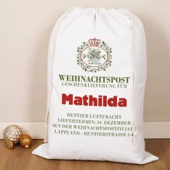 Weihnachtspost - XL Geschenksack mit Namensaufdruck