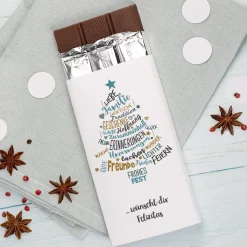 Weihnachtsschokolade mit Ihrem Wunschtext