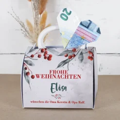Weihnachts-Tasse in Tassentasche - 4 Motive auswählbar