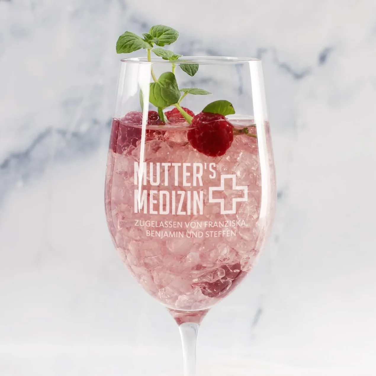Weinglas zum Muttertag - Mutter's Medizin