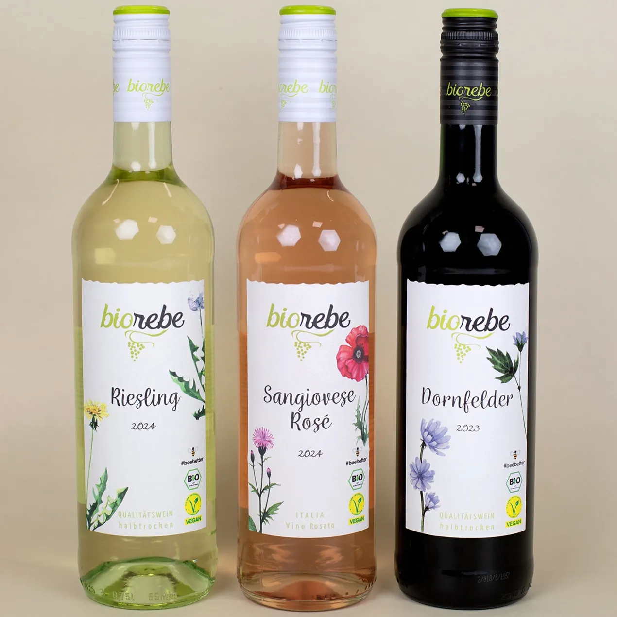 Weinhorn Geschenkset mit Weinglas und Biorebe Wein | Bienenfreundlich, Nachhaltig, Vegan