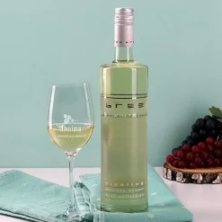 Wein-Set mit graviertem Glas - Egal, ob das Glas halb voll oder halb leer ist...