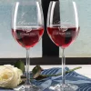 Weinset zur Hochzeit mit Swarovski-Elements - Ringe