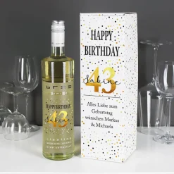 Weinverpackung mit BREE Weinflasche zum Geburtstag - mit persönlichem Aufdruck