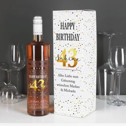Weinverpackung mit BREE Weinflasche zum Geburtstag - mit persönlichem Aufdruck