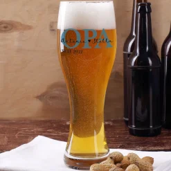 Weizenglas für den besten Opa mit den Namen der Kinder bedruckt