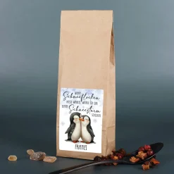 Wenn Schneeflocken Küsse wären - Früchtetee mit Name personalisiert