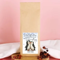 Wenn Schneeflocken Küsse wären - Früchtetee mit Name personalisiert