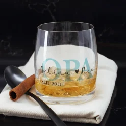 Whiskeyglas - Opa seit - mit den Namen der Enkelkinder
