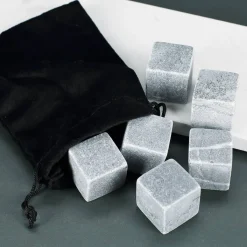 Whiskey Kühlsteine 6er Set mit Samtbeutel