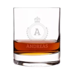 Whiskyglas mit Monogramm und Name