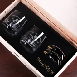 Whiskyglas Set mit Untersetzern in Geschenkbox