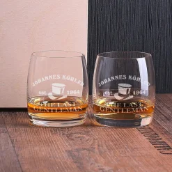 Whiskyglas Set mit Untersetzern in Geschenkbox