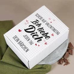 Whisky Set zum Valentinstag mit Glas und Schokolade