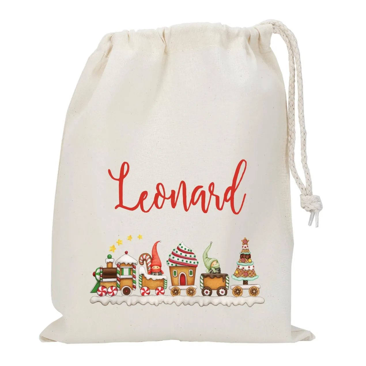 Wichtel Weihnachtszug - Geschenksack in 3 verschiedenen Größen