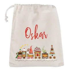 Wichtel Weihnachtszug - Geschenksack in 3 verschiedenen Größen