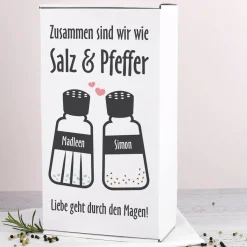 Wie Salz & Pfeffer - WMF Gewürzstreuer in persönlicher Geschenkbox