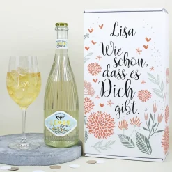 Wie schön, dass es Dich gibt. - Fruchtsecco Geschenkset in zwei Varianten