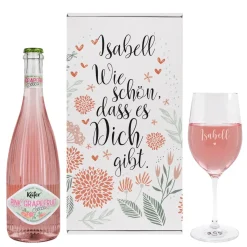 Wie schön, dass es Dich gibt. - Fruchtsecco Geschenkset in zwei Varianten