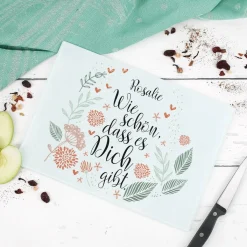 Wie schön, dass es dich gibt- Glasbrettchen mit Name