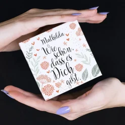 Wie schön, dass es Dich gibt. - 4 Lindorkugeln in kleiner Geschenkverpackung