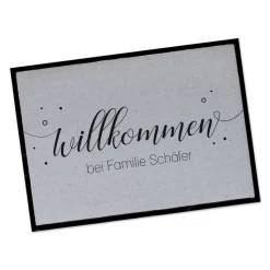 Willkommen - Fußmatte mit Ihrem Wunschtext, 70 x 50 cm