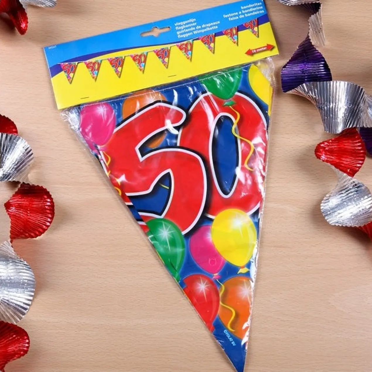 Wimpelkette Luftballons zum 50. Geburtstag