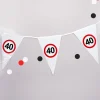 Wimpel-Kette mit Verkehrszeichen 40