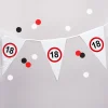 Wimpelkette Verkehrszeichen zum 18. Geburtstag