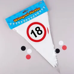 Wimpelkette Verkehrszeichen zum 18. Geburtstag