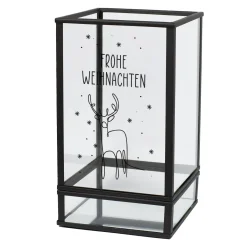 Windlicht zu Weihnachten personalisiert mit Wunschtext und Rentier Motiv | Ritzenhoff & Breker