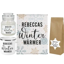 Winterwärmer Geschenkset mit Tee, Tasse und Duftkerze