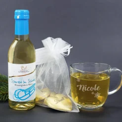 Winter Wärmer - Glühwein Geschenkset mit Glas und Lindt Herzen