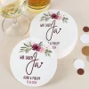 Wir sagen Ja! - 30 runde Untersetzer zur Hochzeit mit Namen und Datum