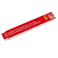 Witziger Zollstock für Feuerwehrmänner