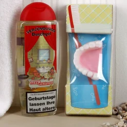 witziges Geschenkset mit Verjüngungsduschgel und Seife