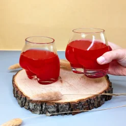 Witzige Trinkgläser 'Hoch den Hintern!' im Po-Design | 2er-Set | 250ml