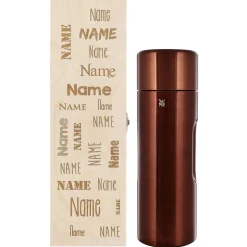 WMF Thermosflasche in 3 Farben mit persönlicher Holzbox