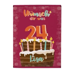 Wünsch' dir was - Geschenkverpackung zum Geburtstag mit Torte, Name und Alter