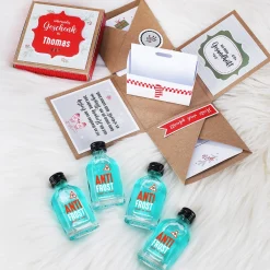 Wärmendes Wintergeschenk - Überraschungsbox mit Alkohol als Verpackung für Geld & Gutscheine