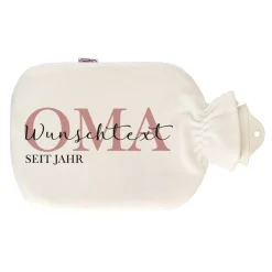 Wärmflasche für die beste Oma mit Ihrem Wunschtext und Jahr