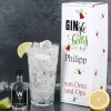 Wuestefeld Gin mit graviertem Gin-Glas in bedruckter Geschenkverpackung für be-gin-liche Weihnachten