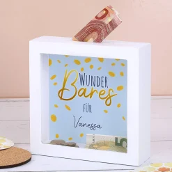 Wunder Bares - Bilderrahmenspardose mit Name personalisiert