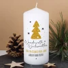 Wundervolle Weihnachten und ein gesundes neues Jahr - Kerze mit Ihrem Text bedruckt