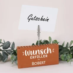 Wunscherfüller - Ziegelstein Geldclip als Geldgeschenk