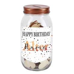 Wunschglas zum Geburtstag mit Name und Alter
