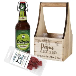 Wurst- und Biergeschenkset zum Vatertag - Glück ist einen Papa wie dich zu haben