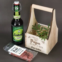 Wurst- und Biergeschenkset zum Vatertag - Glück ist einen Papa wie dich zu haben