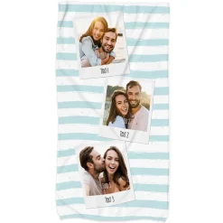 XL Badetuch mit 3 Fotos und Ihren Wunschtexten bedruckt